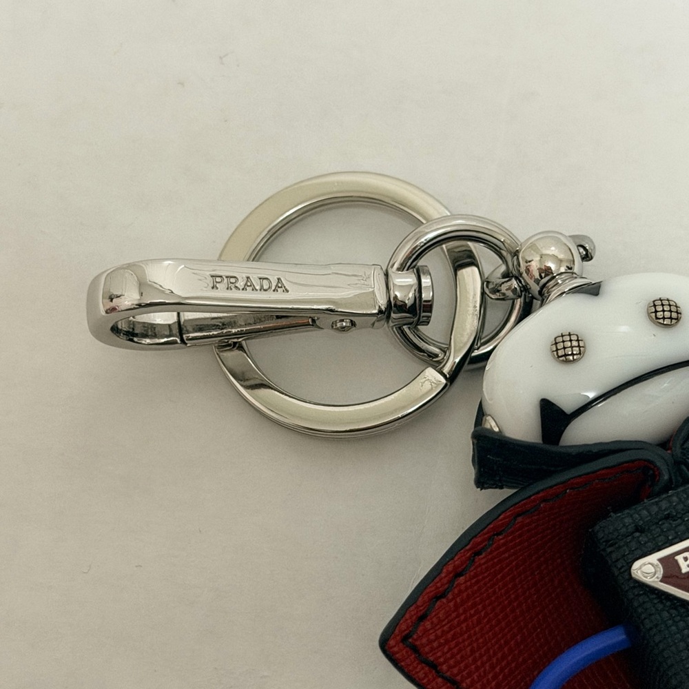PRADA Robot Saffiano Leather Keychain Charm - Picture 4 of 8